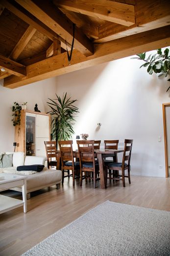 Essbereich im Wohnzimmer