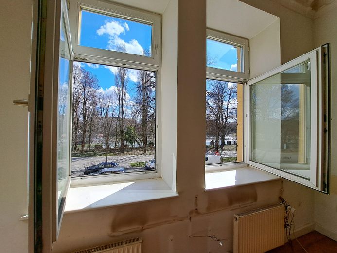 Isarblick vom Wohnzimmer