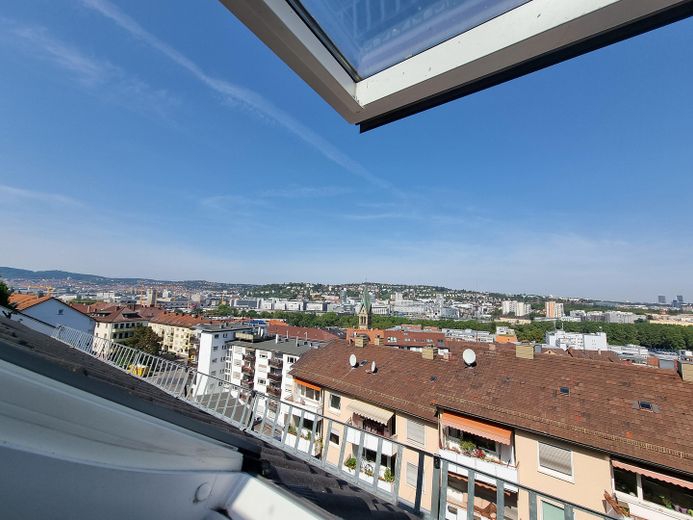 Microappartamento urbano con vista panoramica a Stuttgart-Mitte – 17,2 m² – Ausblick 
