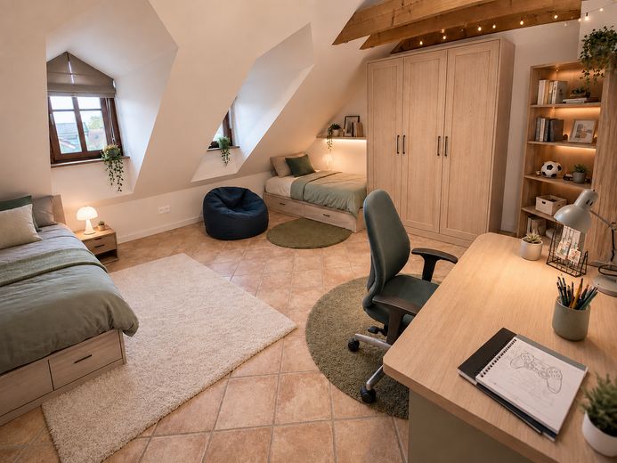 helle, großzügige Wohnung mit Weitblick fußläufig zum Pilsensee – Jugendzimmer