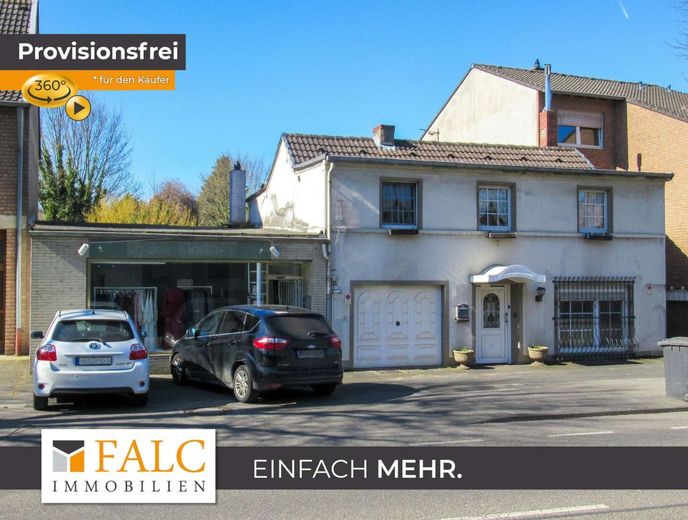 Einfamilienhaus, Ladenlokal und viel Grundstück - mitten in Bergheim – Strassenansicht