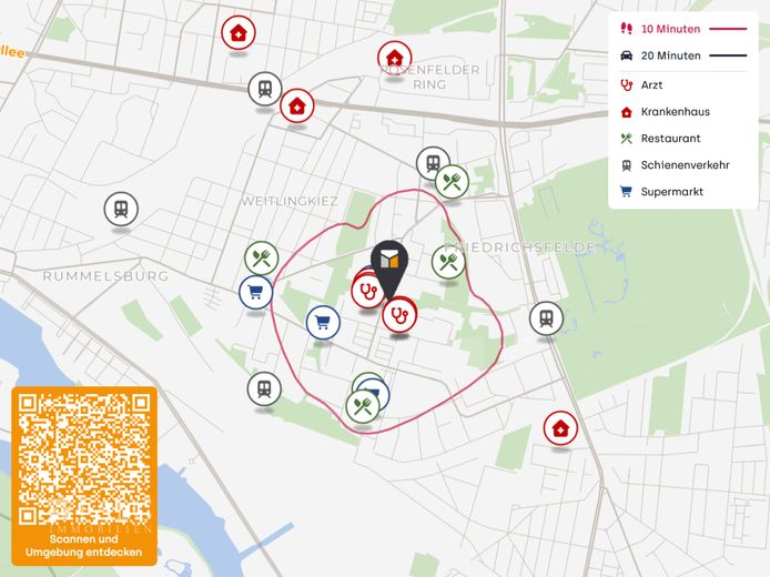 Möbliertes Mikroapartment in Berlin - Attraktive Kapitalanlage mit sofortigen Mieteinnahmen – Lageplan