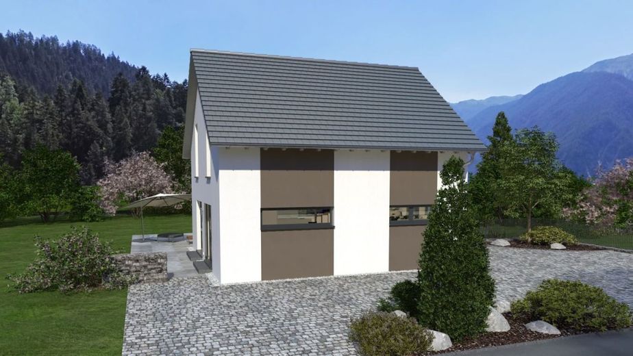 DAS HAUS MIT DEM PLUS AN RAUM – Ansicht Garten