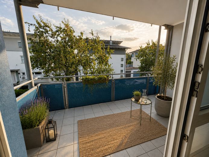 Jasne mieszkanie własnościowe z 3,5 pokojami w Heitersheim! – Balkon