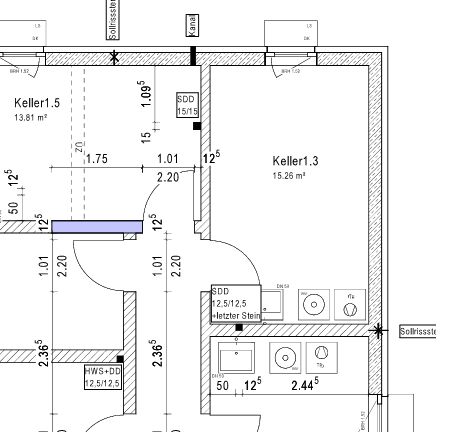 Grundriss Keller Wohnung 1.3