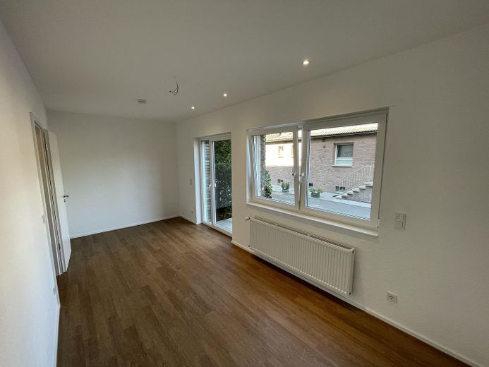 Teraslı 2 odalı yeni bina dairesi (81 m²) – zemin katta ilk kullanım | Recklinghausen-Nord – Schlafzimmer