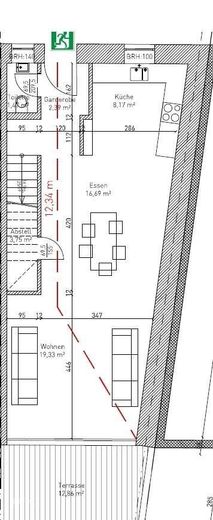 Stadtnah und trotzdem im Grünen - genießen Sie die Sommerabende auf Ihrer Terrasse! – Grundriss 7 Haus L EG