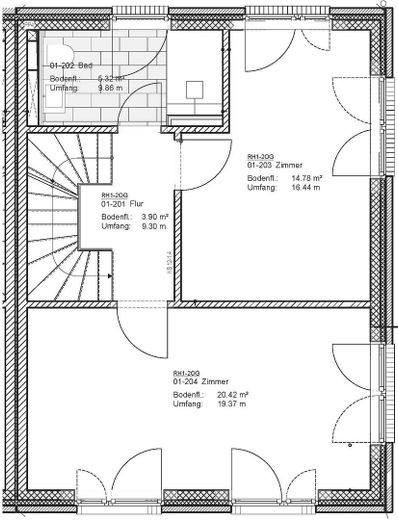 Exklusives Reihenendhaus | Neubau | Erstbezug | Wärmepumpe | PV-Anlage – Obergeschoss