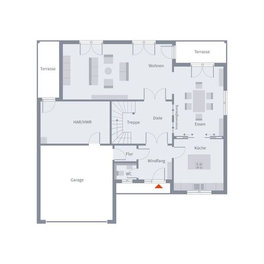 EXCLUSIVES LANDHAUS AUF DER ALB – Grundriss Erdgeschoss
