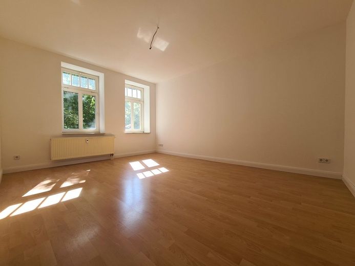 Moderne Wohnung mit Einbauküche, 3-Zimmer, offener Grundriss und Balkon in Chemnitz – Wohnbereich