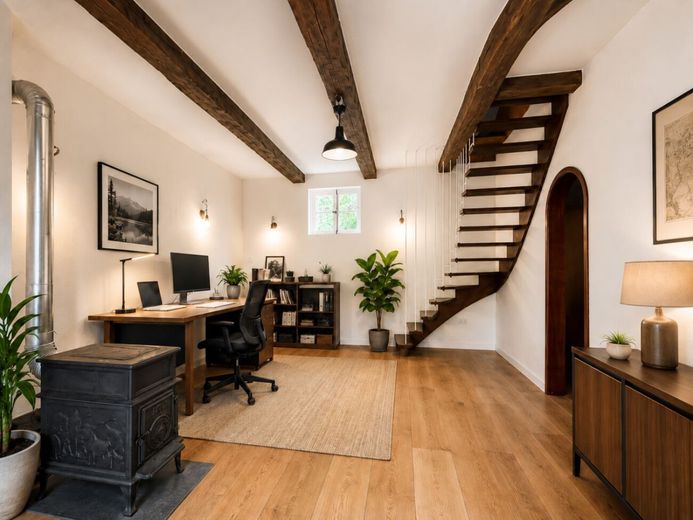 Historische Architektur mit Raum für Visionen – mögliches Büro EG Schmiede KI