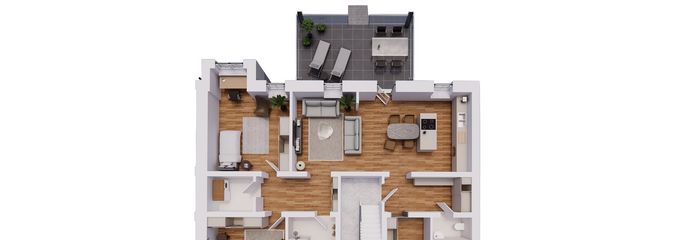 Variante 4-Zimmer-Wohnung