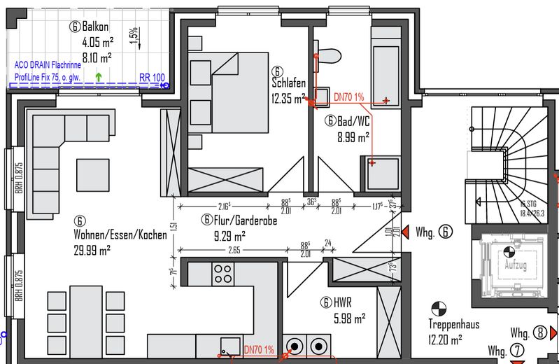 Appartement 2 pièces haut de gamme à proximité de l’université, cuisine équipée haut de gamme Nolte incluse – Photo 17