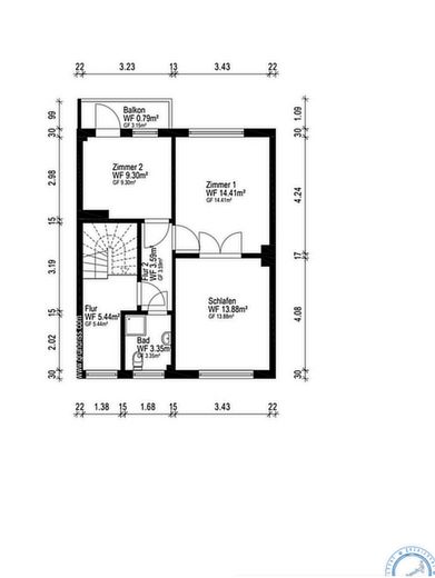 Plenty of space for the whole family – renovated terraced house, available for immediate occupancy & commission-free – Grundriss OG