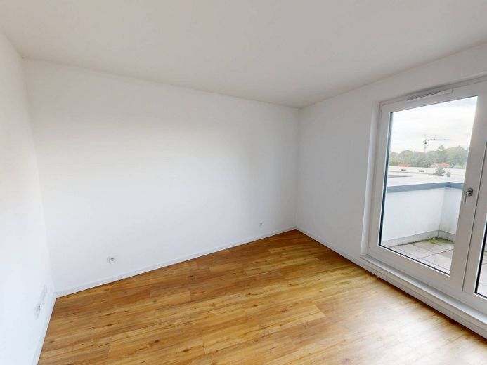 RÊVE DE NEUF : Appartement exclusif de 3 pièces avec cuisine équipée et grande terrasse sur le toit à Langenhorn – Ansicht I: Schlafzimmer II