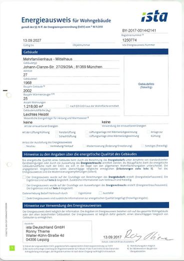 Ankommen, einziehen, wohlfühlen – dein neues WG-Zimmer I München | Johann-Clanze-Str. 27 – Energieausweis