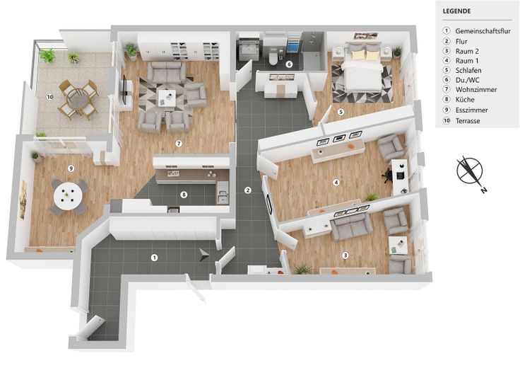 Grundriss - 3D