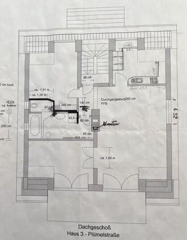 3-room attic apartment with sunny balcony – Grundriss Dachgeschoss