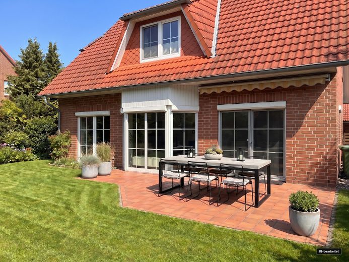 Familienfreundlich wohnen in Egestorf – freistehendes Einfamilienhaus mit Südterrasse – Südterrasse