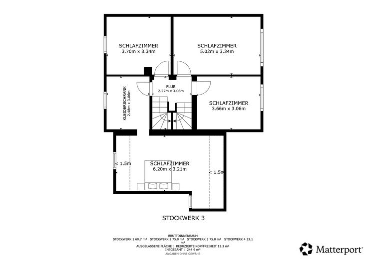 Casa a schiera terminale di lusso | 225 m² | Ristrutturata a nuovo nel 2025 | Classe A+ | FV + Swim Spa – Obergeschoss