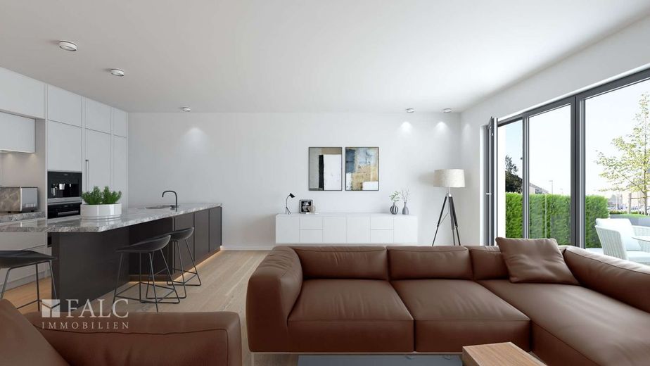 Steuervorteil trifft Komfort: Erdgeschosswohnung mit 5 % AfA sichern! – Wohnzimmer