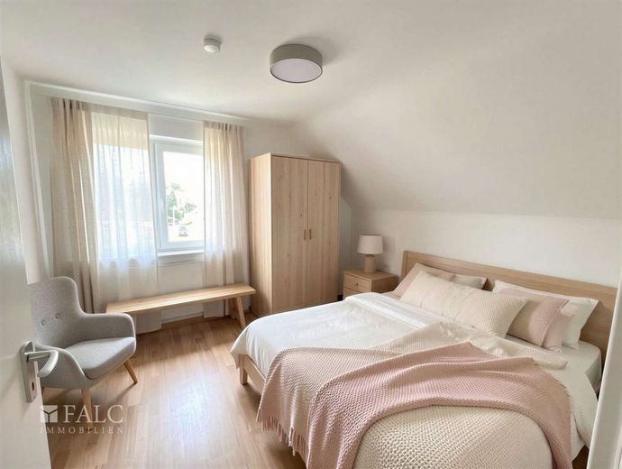 Gemütliche Etagenwohnung in ruhiger Lage von Überruhr-Hinsel – Schlafzimmer - (KI generiert)