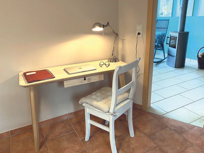 Arbeitsplatz im Schlafzimmer
