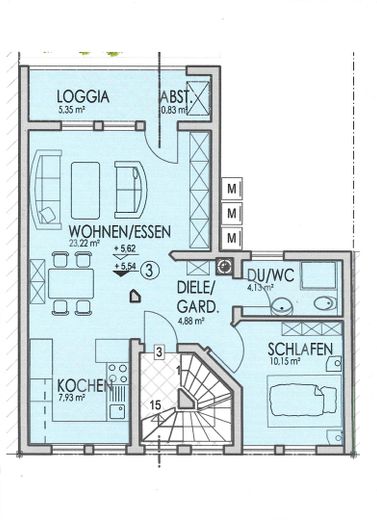 Provision frei! Gepflegtes 4 Familienhaus in Innenstadtlage von Worms – – 2.OG