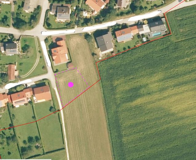 Baugrundstück mit Bergblick in Breitbrunn am Chiemsee – Luftbild GoogleMaps