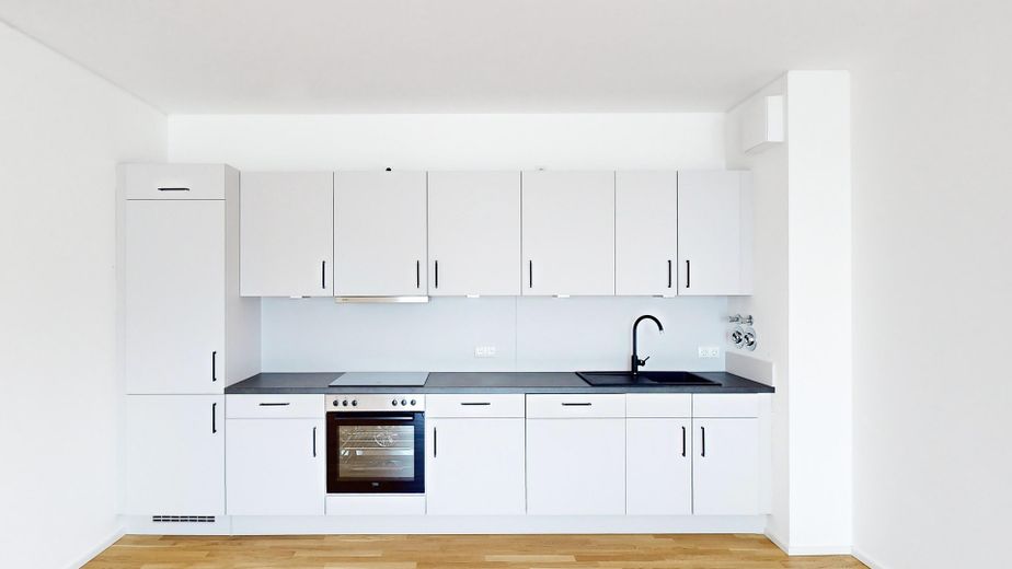 Modernes Wohnambiente: 3-Zimmer-Neubau mit Balkon in Basdorf (A1 WE06) – Beispielbild Küche