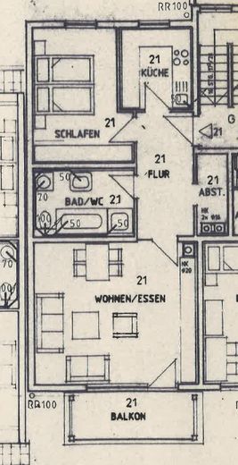 Maisonette mit besonderem Wohngefühl – 85 m², Balkon mit freiem Blick & Stellplatz – Grundriss 2. OG