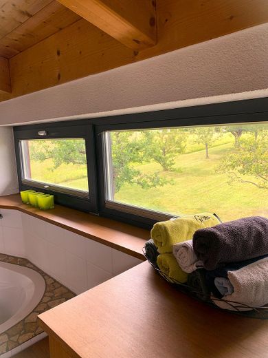 Blick aus dem Badezimmer