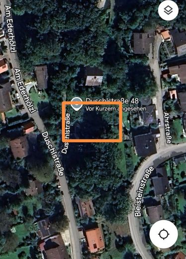 Attraktives Baugrundstück in Hanglage in Pfarrkirchen – Google Maps Bild mit Nebenstraßen