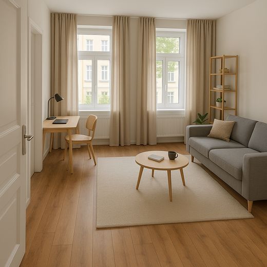 Appartement rénové dans un immeuble ancien avec balcon – calme et central à Gohlis – Photo 1