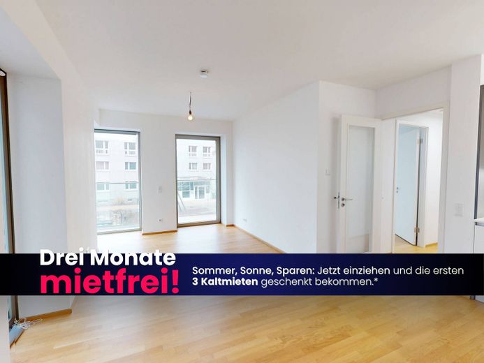 Appartamento di nuova costruzione di 3 locali in posizione centrale con BALCONE e cucina componibile nel nord-ovest di Friedrichshain – Ansicht I: Wohn- und Esszimme…