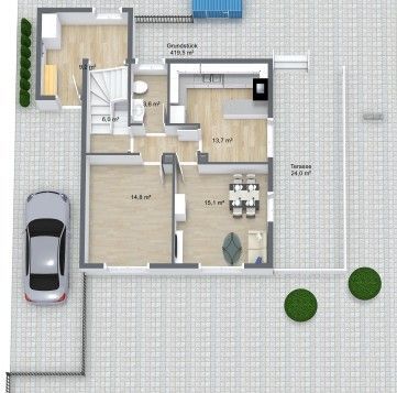 Riesiges Sanierungshaus in Dormitz (59.000  Kaufpreis + Grundstückspacht) – Planungsidee EG