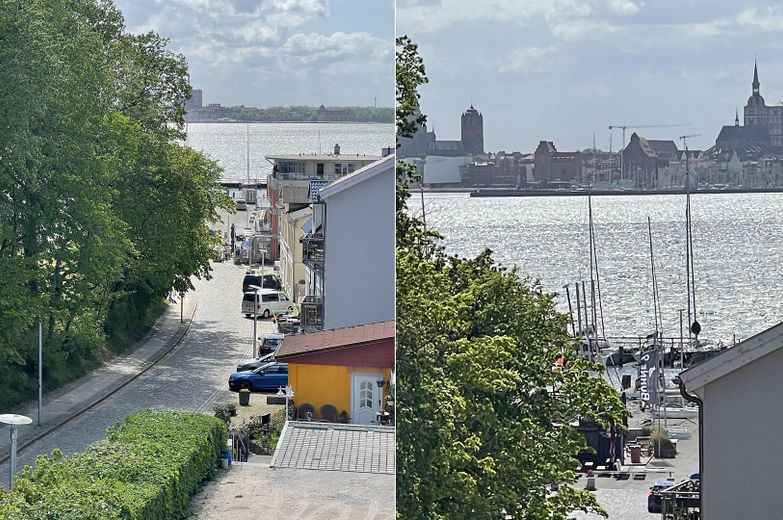 Seeblick auf den Hafen 