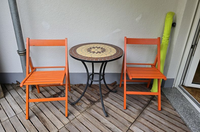 Möblierte 2-Zi. EG-Wohnung in Bockenheim am Niddapark von privat – Terrasse