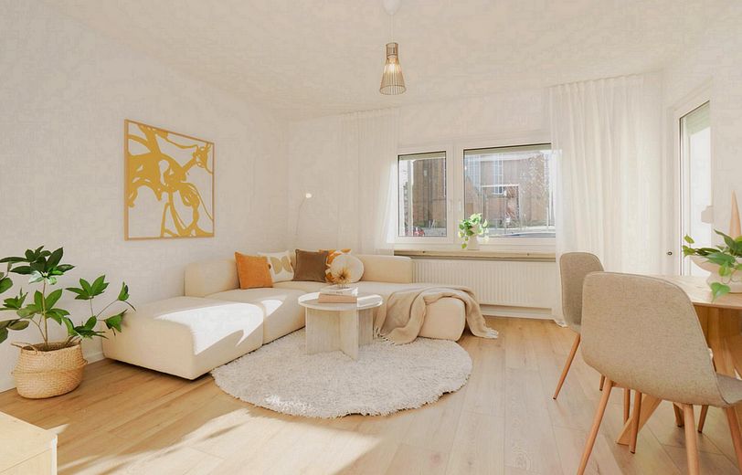 Zentral wohnen – helle 3-Zi-Wohnung mit hervorragender Verkehrsanbindung – provisionsfrei! – Wohnzimmer