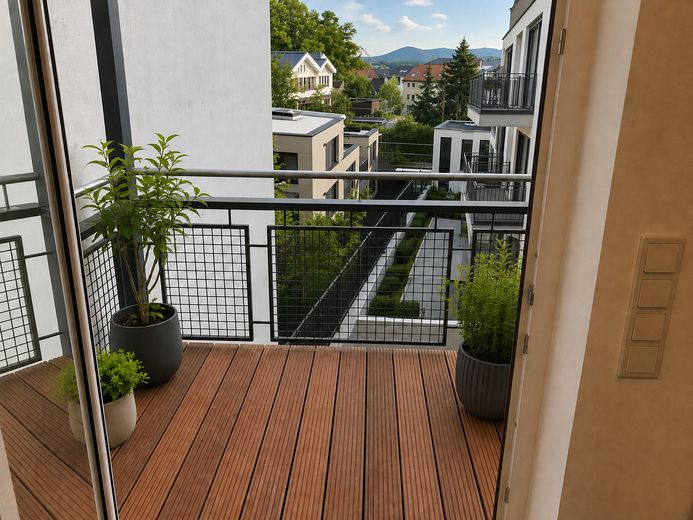 Эксклюзивное проживание на рыночной площади – Balkon mit 2 Zugängen