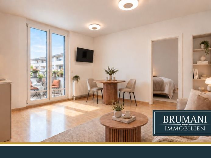 BRUMANI | Appartement lumineux de 2 pièces avec accès au balcon depuis le séjour et la chambre à coucher à Freiburg Rieselfeld – Photo 1