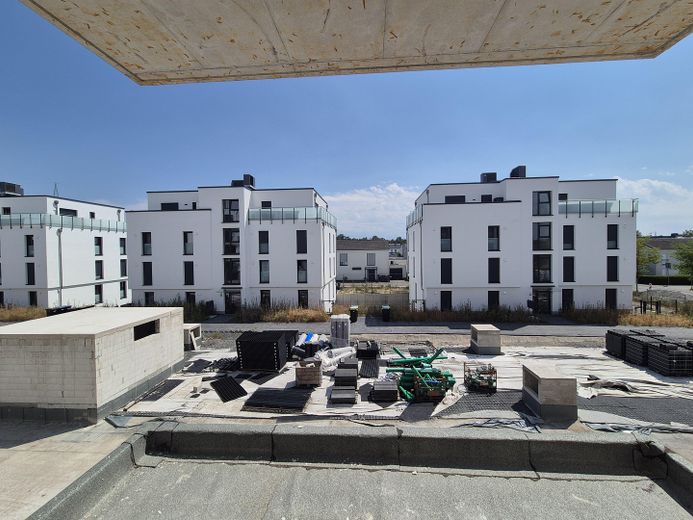 Wohnung im Bau, stadtnah im Hafenquartier Graf Bismark mit Balkon am Yachthafen/Kanal für 2 Personen – Balkonaussicht Whg. 28