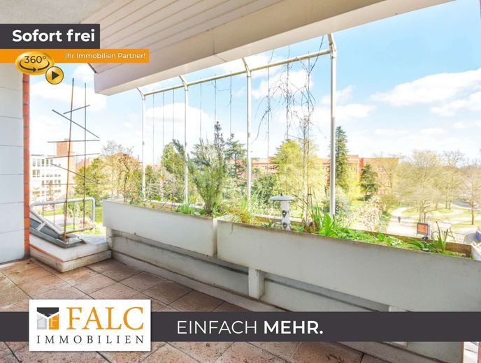 Stilvolle Maisonette mit Balkon, TG-Stellplatz &amp; Aufzug – Ausblick vom Balkon