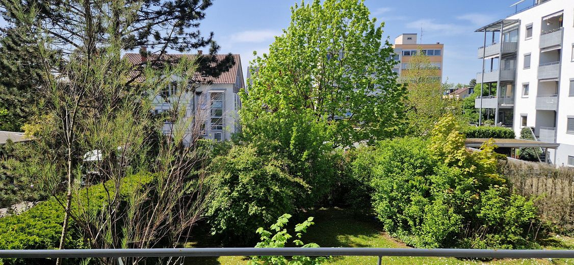 Sonnige 4-Zimmer-Wohnung in Konstanz Petershausen – Blick vom Balkon