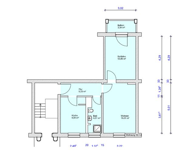 2-кімнатна квартира / Stadtfeld West / 50 м² – Фотографія 9
