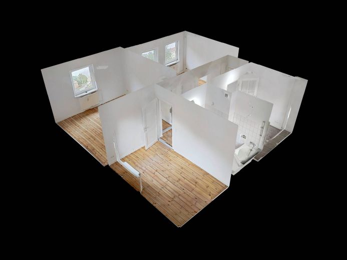 Gemütliche 3-Zimmer-Wohnung in fußläufiger Altstadtnähe – 3D-Ansicht Grundriss