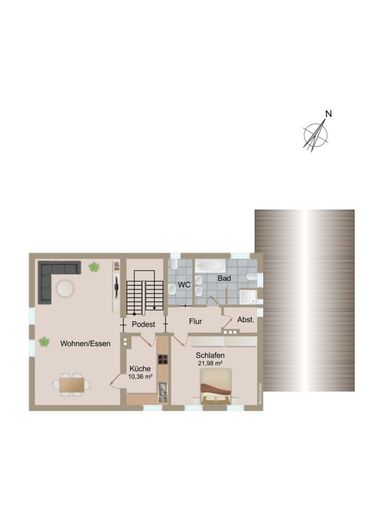 Ihre Chance: Dreifamilienhaus mit Garten, Balkon &amp; zwei freien Wohnungen – Grundriss_OG