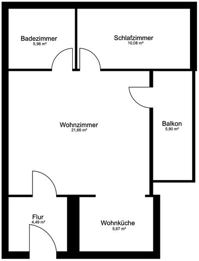 Erstbezug nach Sanierung – Moderne 2-Zimmer-Wohnung nahe Kurfürstendamm – Grundriss