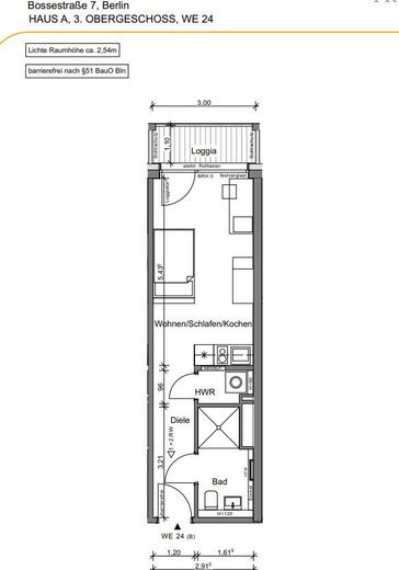 Wohnung mit Aussicht in Friedrichshain – Grundriss
