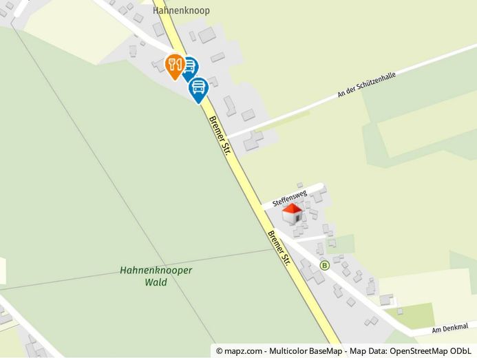 Großes Baugrundstück für EFH/ZFH in Loxstedt-Hahnenknoop – Geolyzer Kartenausschnitt